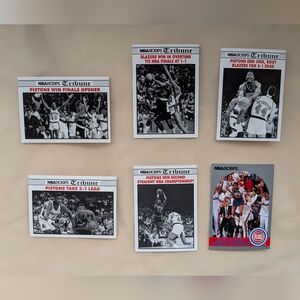 1990 Hoops Pistons Win NBA Championship Complete Set (6) 337 338 339 340 341 342